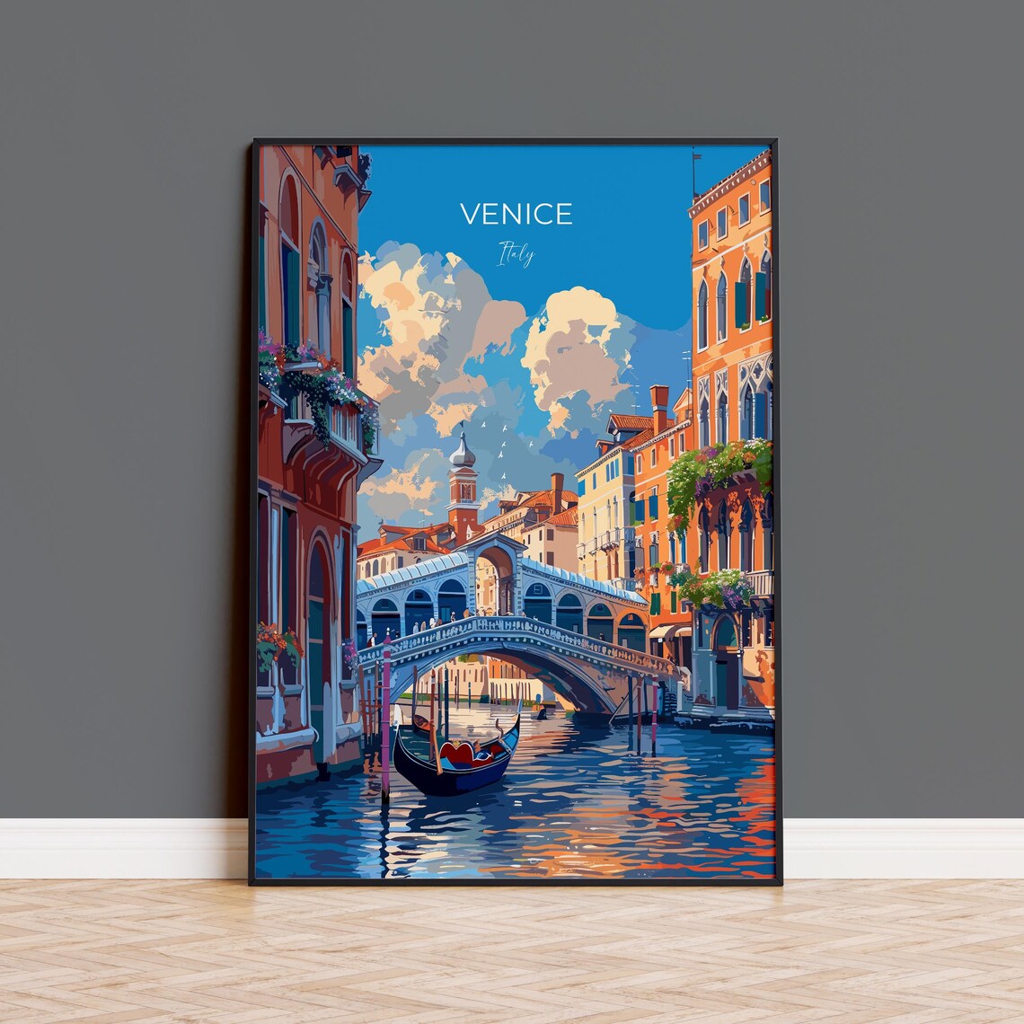 Venice Italy City Art Lovers Gift Travel Poster