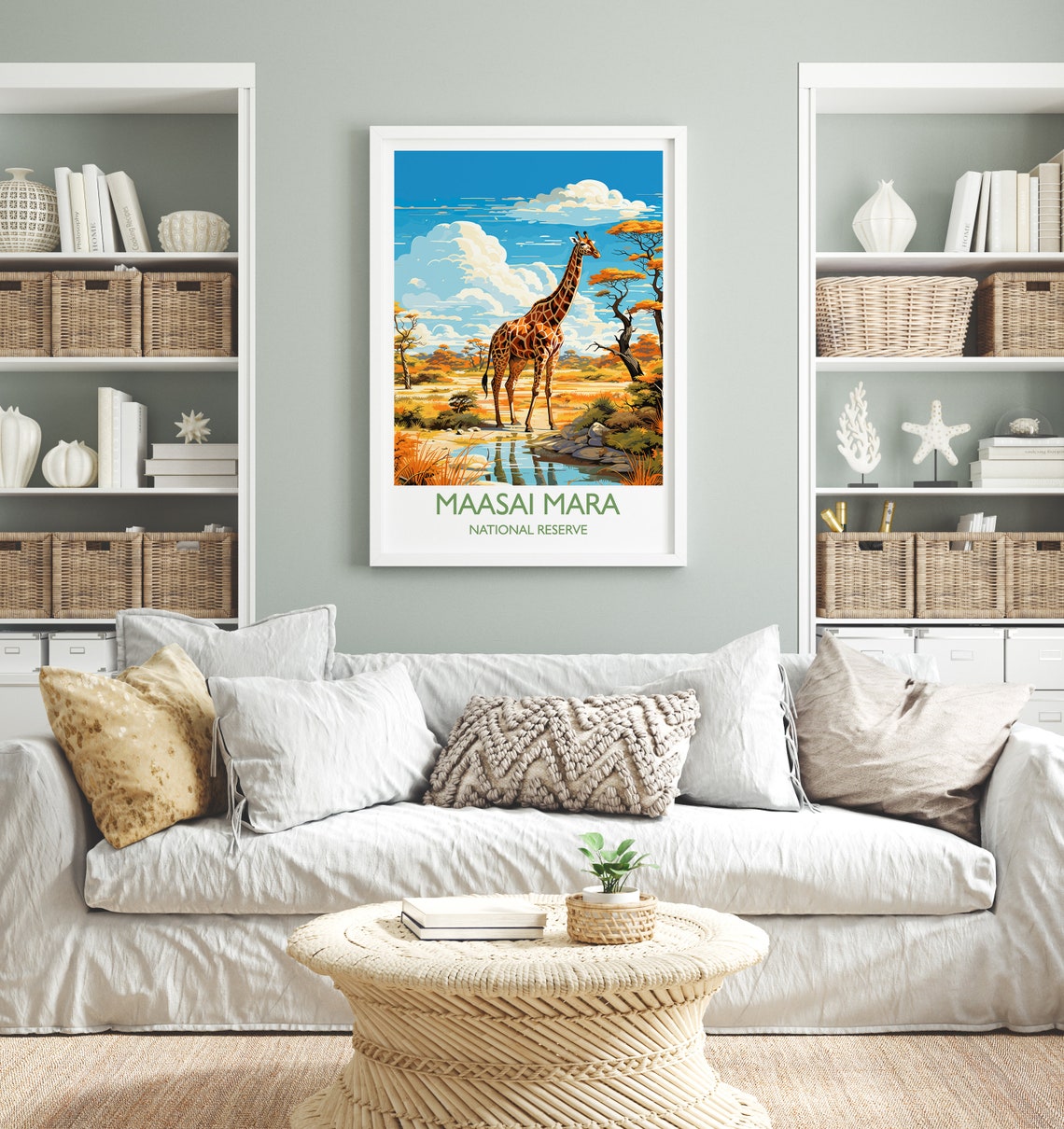 Maasai Mara Travel Poster Wall Art Travel Print Of Maasai Mara Kenya Gift Maasai Mara National Reserve Africa Art Gift - Image 4