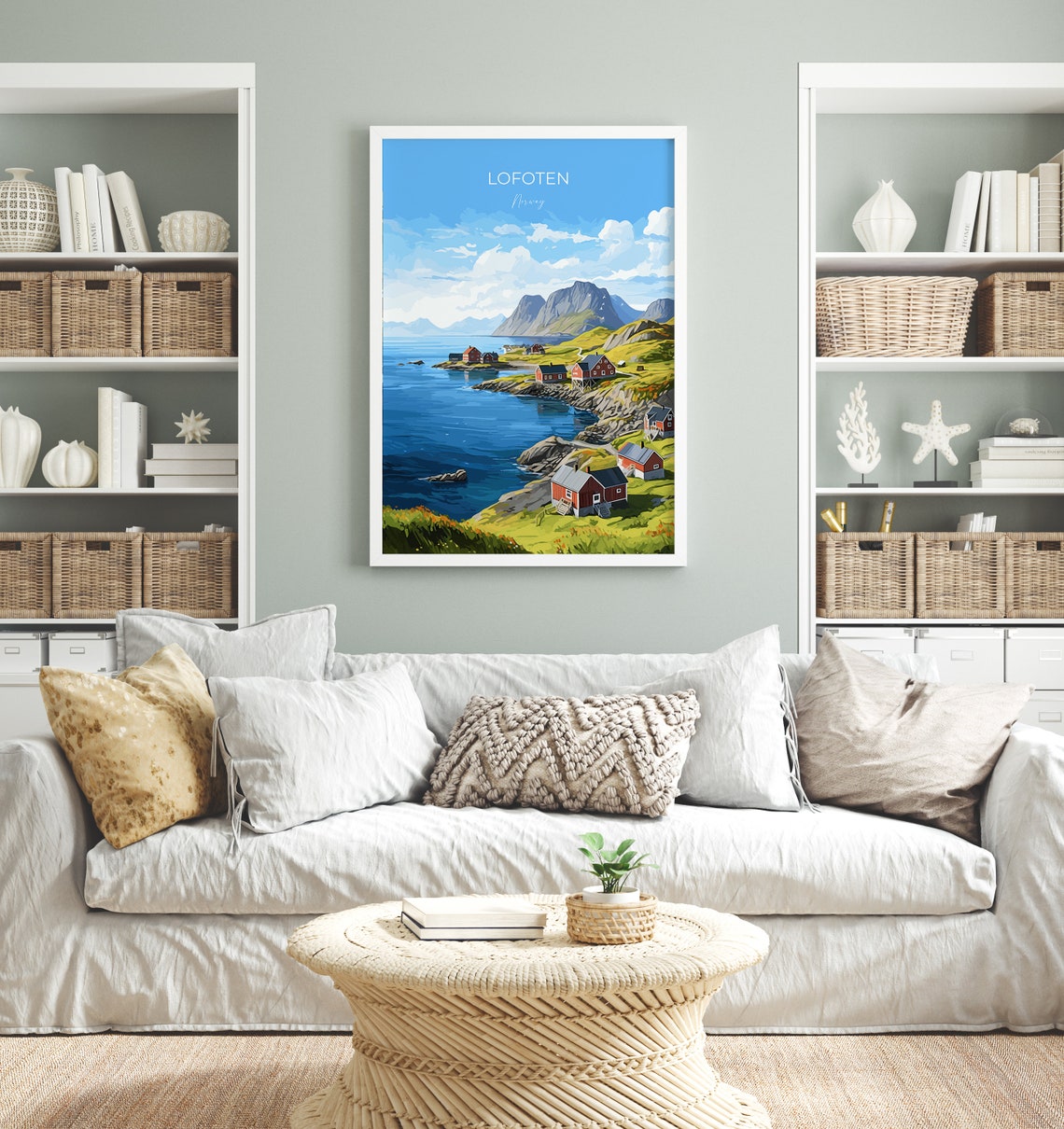 Lofoten Islands Poster Travel Print Of Lofoten Lofoten Islands Art Print Norwegian Wall Print Lofoten Gift Lofoten Artwork - Image 4