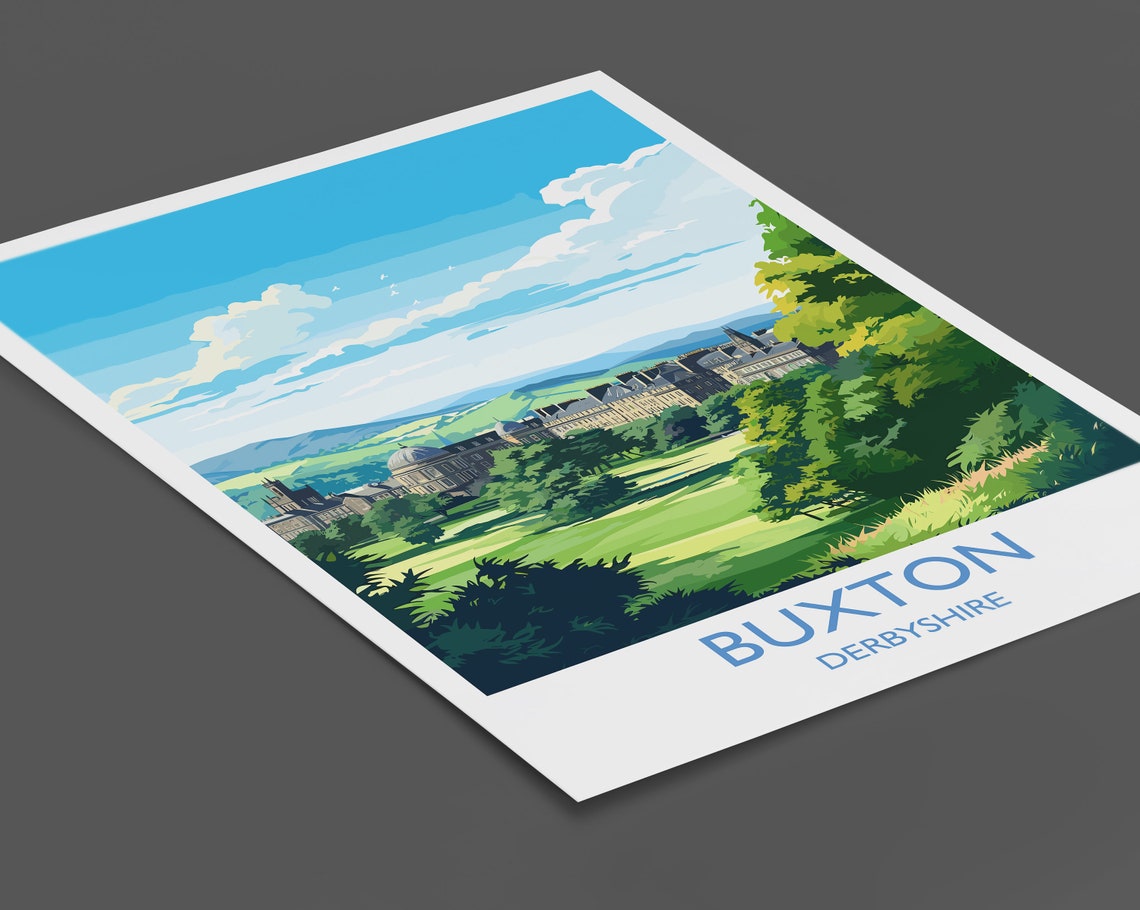Buxton Derbyshire Crescent Building Peak District Town Poster - Image 2
