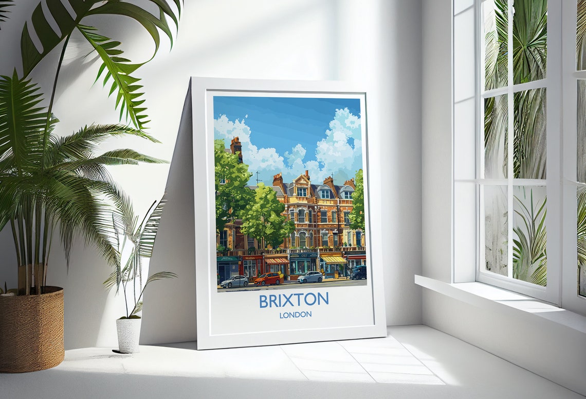 Brixton Travel Print Travel Poster Of Brixton London Poster Brixton Art Gift London Art Lovers Uk Travel Gift - Image 3