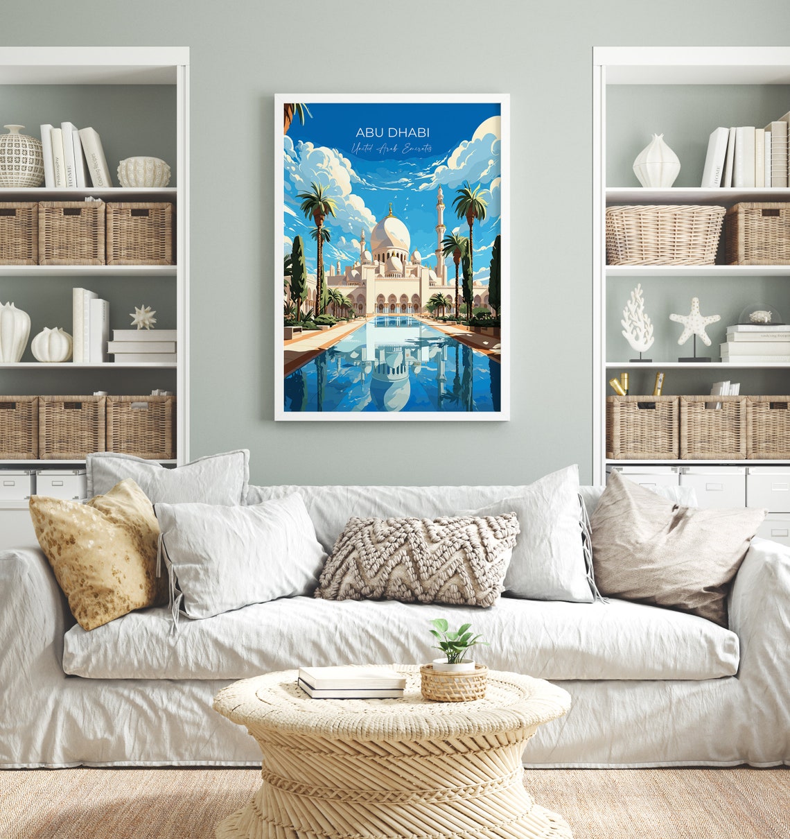 Sheikh Zayed Abu Dhabi Grand Mosque Reflecting Pool UAE Poster - Image 4