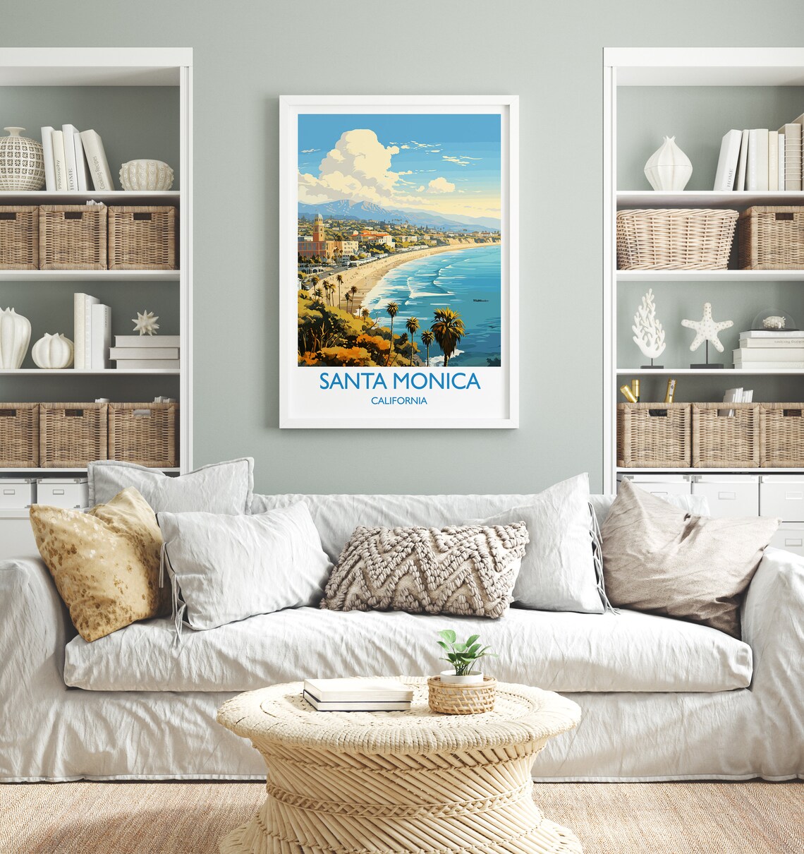 Santa Monica Travel Poster, California Wall Art Print - Image 4