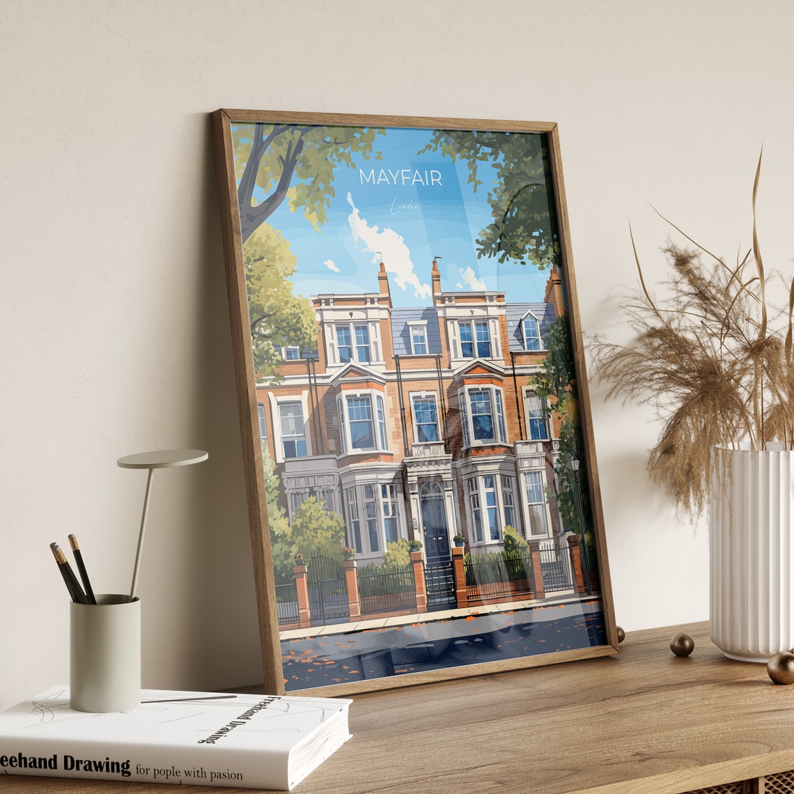 Mayfair London Travel Poster Art Print - Image 2