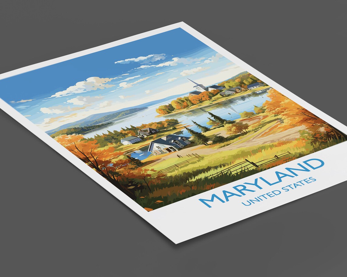 Maryland Travel Poster, USA State Wall Art Print - Image 2