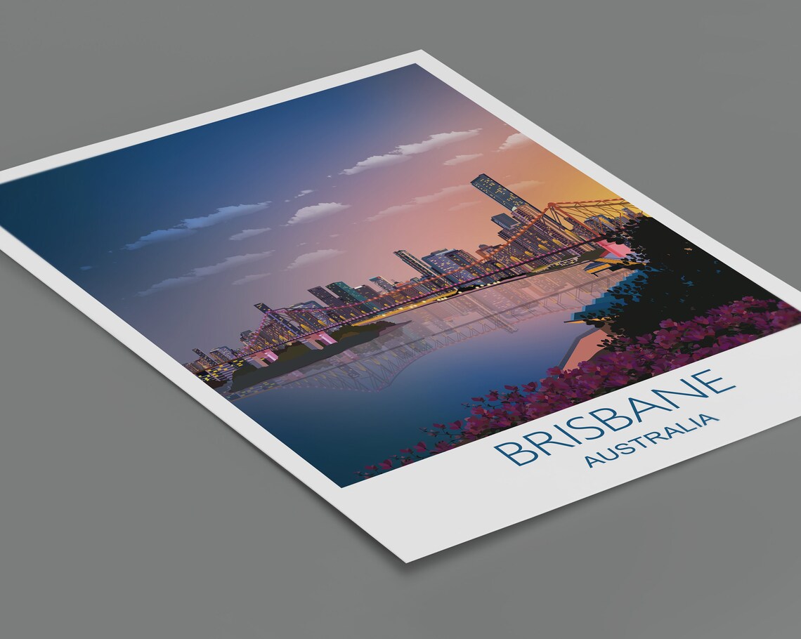 Brisbane Travel Poster, Cityscape Art Print - Image 2