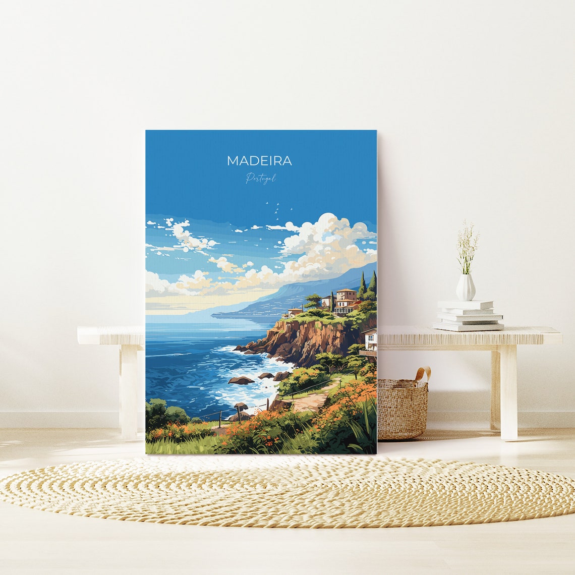 Madeira Travel Poster Wall Art Travel Print Of Madeira Madeira Art Print Portugal Wall Print Madeira Art Lovers Gift - Image 2
