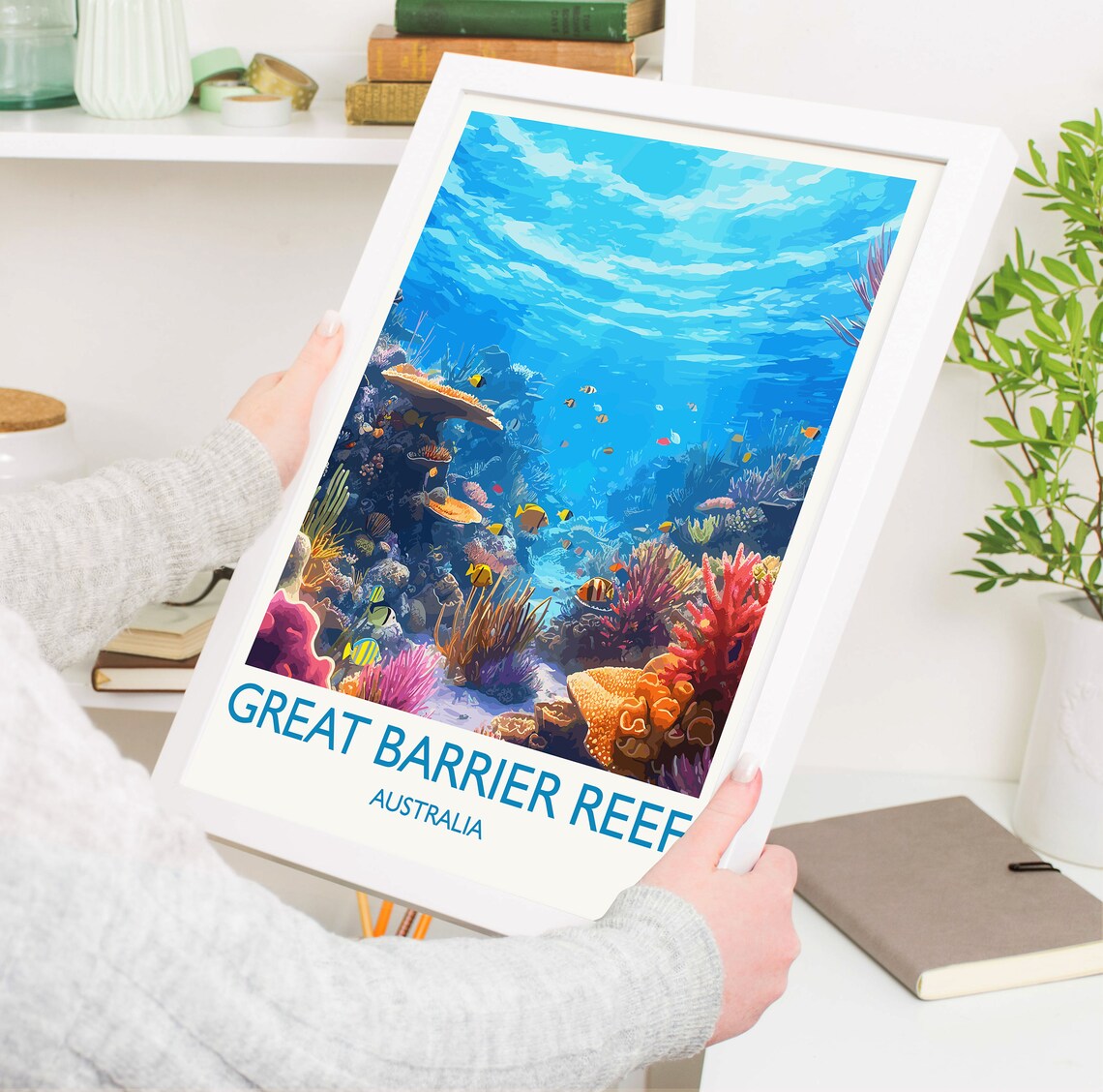 Great Barrier Reef Travel Poster, Queensland Australia - Image 5