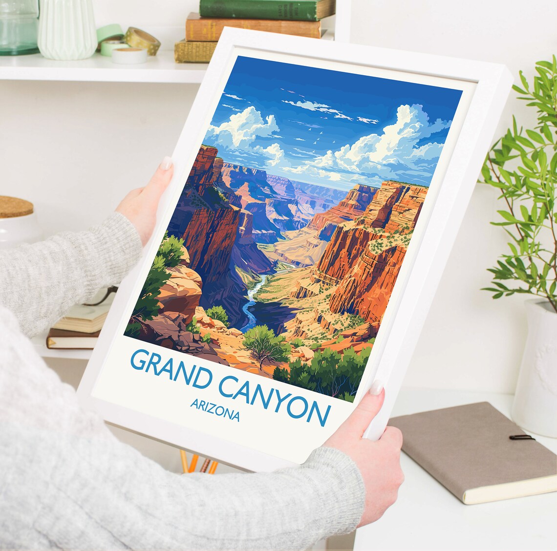 Grand Canyon Travel Poster, Arizona USA Art Print - Image 3