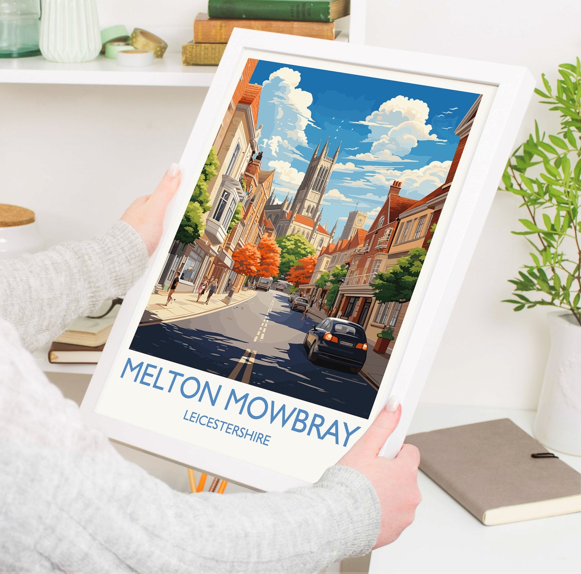 Melton Mowbray Travel Poster Wall Art Travel Print Of Melton Mowbray England Leicestershire Art Lovers Gift English Countryside - Image 5