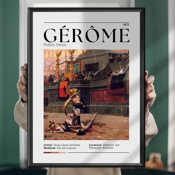 Jean Leon Gerome Pollice Verso 1872 Roman Gladiator Museum Art Print