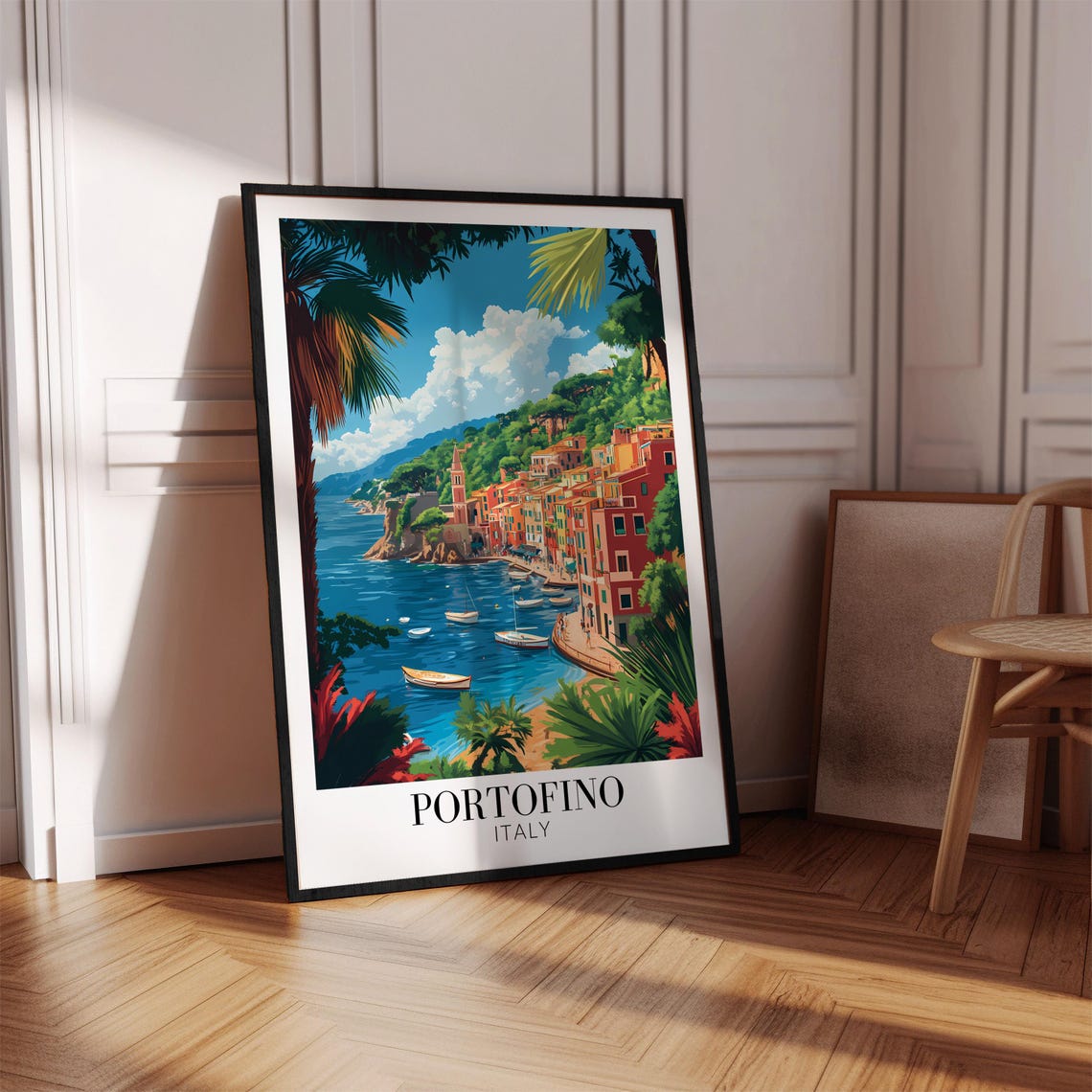 Portofino Print Portofino Italy Travel Wall Hanging Home Decoration Gift For Art Lovers Portofino Wall Poster Art - Image 2