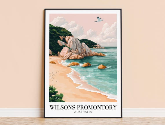 Wilsons Promontory Print Australia Wall Art Poster Home Decor Wedding Housewarming Gift Framed Or Unframed Personalised