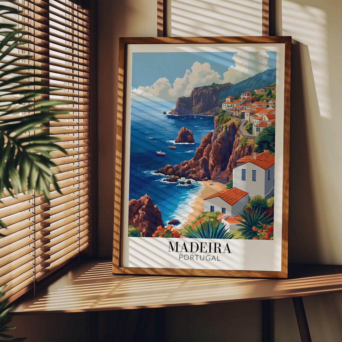 Madeira Fishing Village Rocky Cove Fishing Boats Travel Poster - Image 3