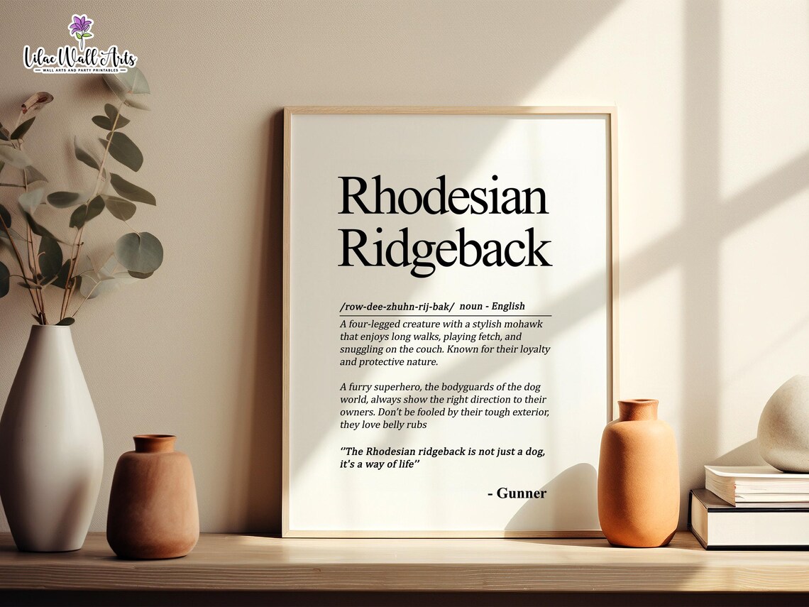 Rhodesian Ridgeback Minimalist Dog Art Print - Image 4