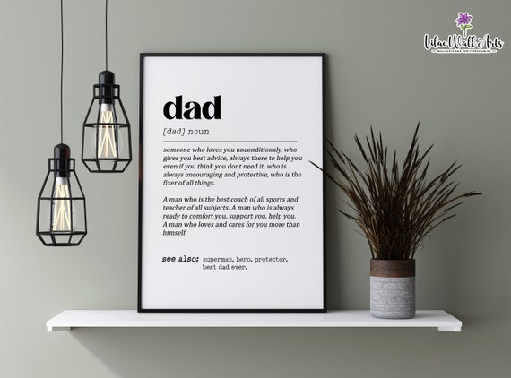 Dad Definition Print, Best Dad Ever Gift