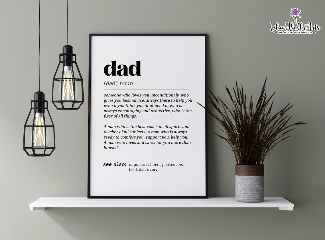 Dad Definition Print, Best Dad Ever Gift