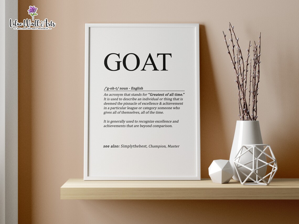 Goat Slang Definition Art Print, Urban Dictionary - Image 4