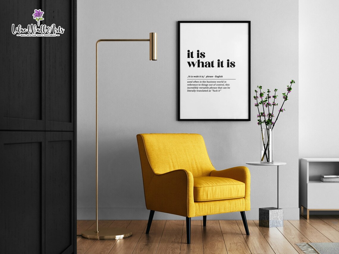 It Is What It Is Definition Art Print, Office Decor - Image 4
