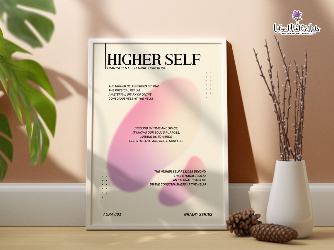 Higher Self Pink Aura Omniscient Eternal Conscious Spiritual Poster - Image 5