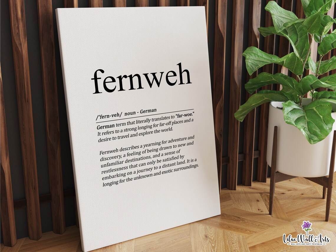 Fernweh Funny German Word Art Print, Nordic Decor - Image 6