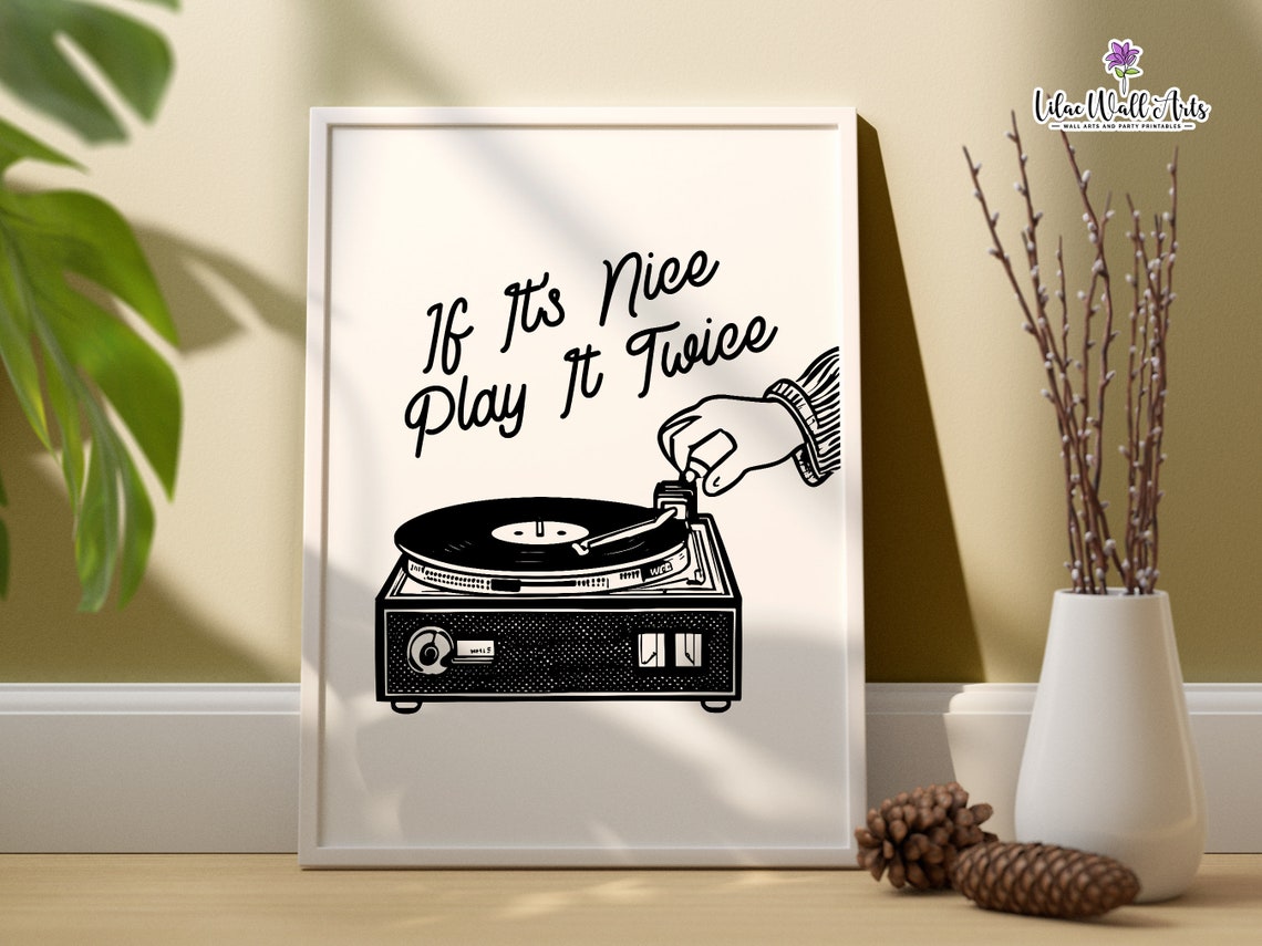 Play It Twice Print Vinyl Record Poster Music Poster Retro 60s Music Poster 70s Music Poster Jazz Music Art Trendy Retro Poster Music - Image 5