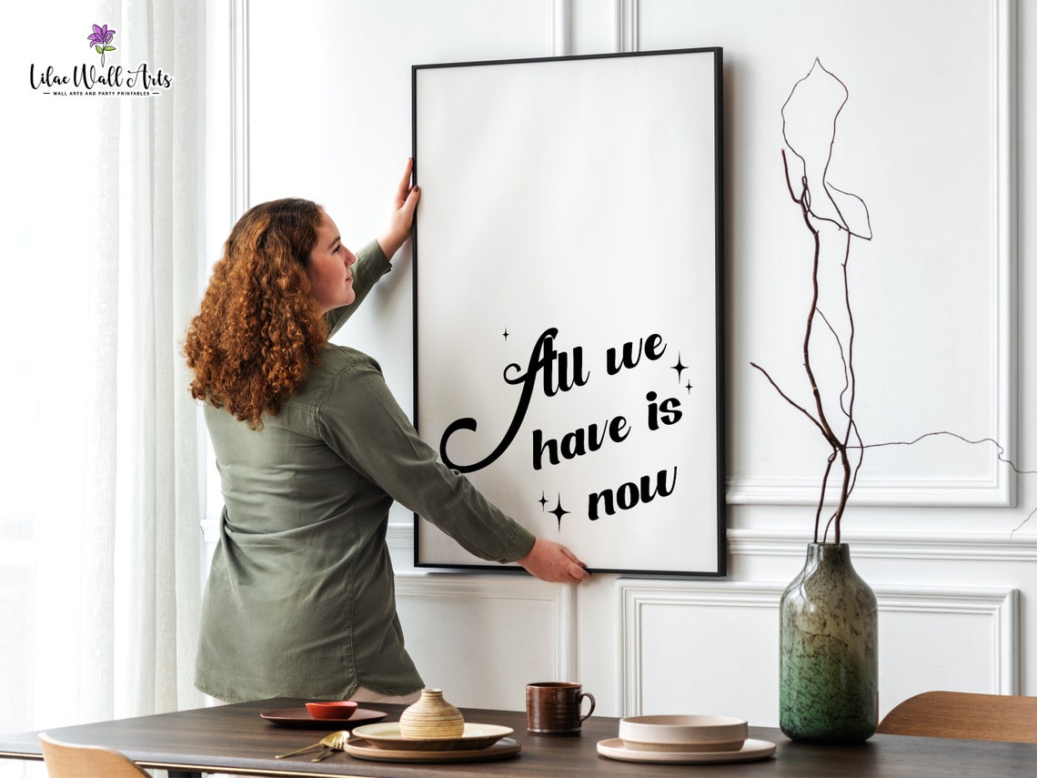 All We Have Is Now Retro Script Typography Boho Wall Decor Poster - Image 2