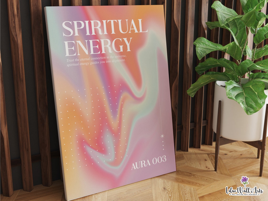 Spiritual Energy Pastel Aura Gradient Manifestation Wall Poster - Image 4