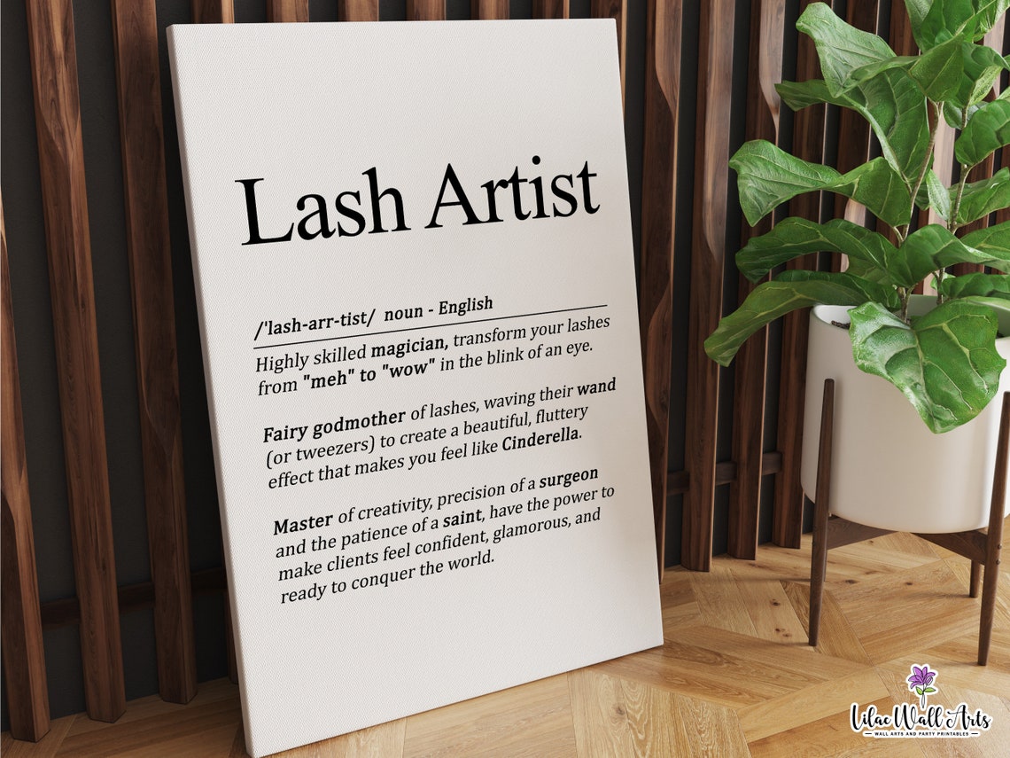 Lash Artist Definition Funny Lash Boss Salon Dictionary Print Decor - Image 6