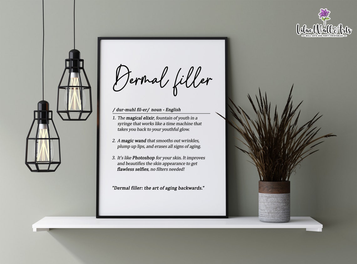 Dermal Filler Script Definition Funny Clinic Aesthetic Wall Print Art - Image 5