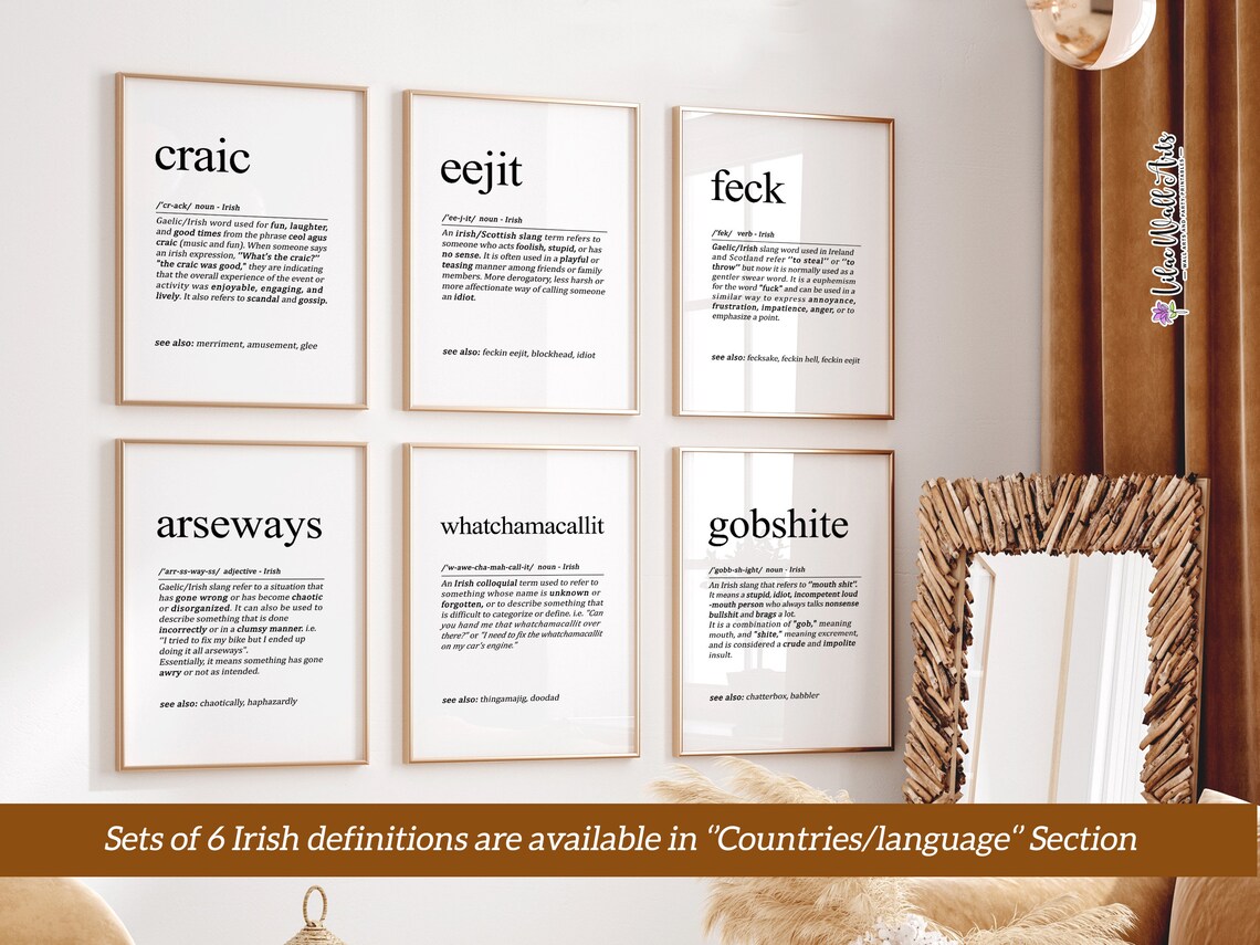 Feck Irish Definition Funny Irish Gift Print - Image 5