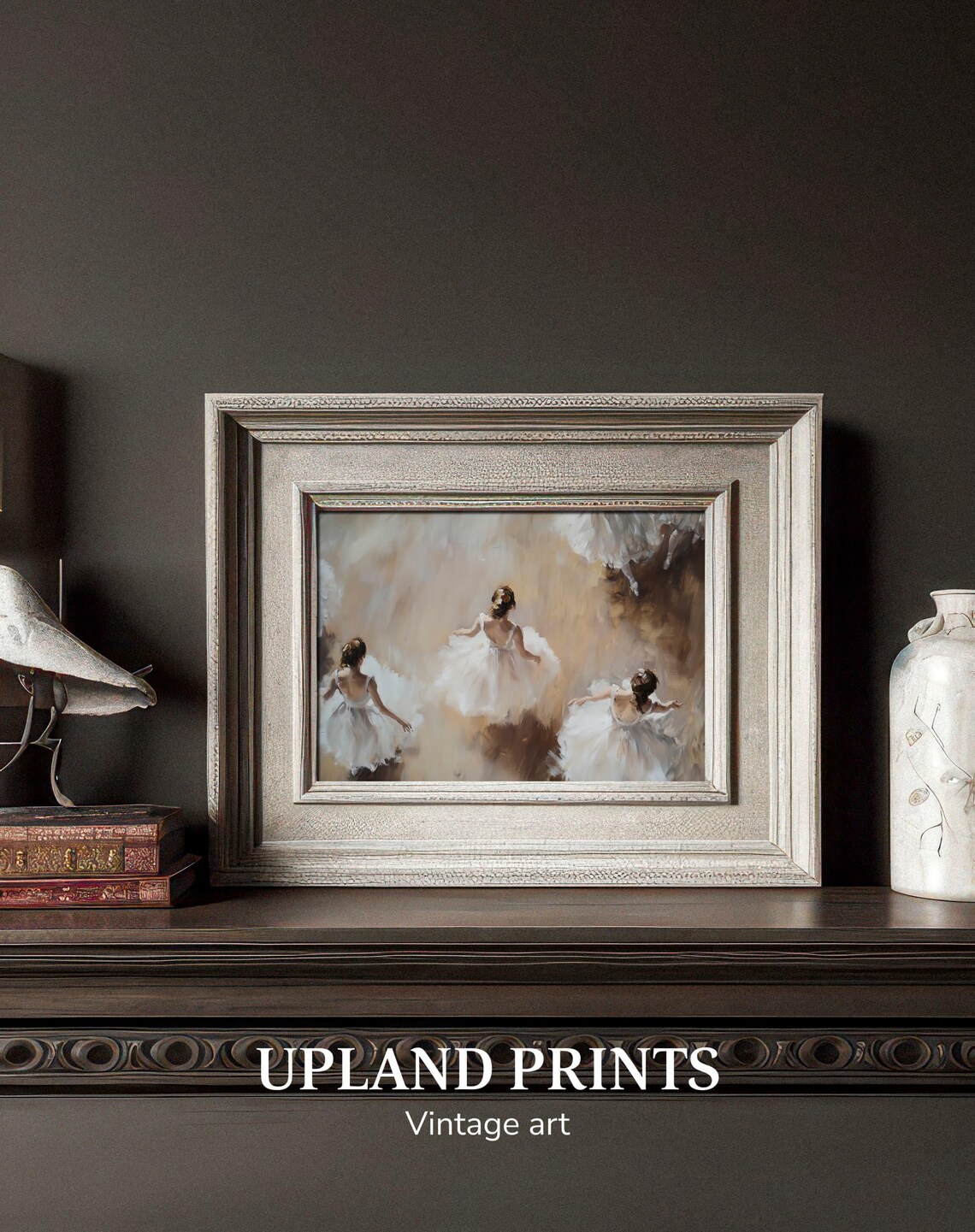Ballerinas In White Tutus Dancing Viewed From Above Impressionist Poster - Image 3