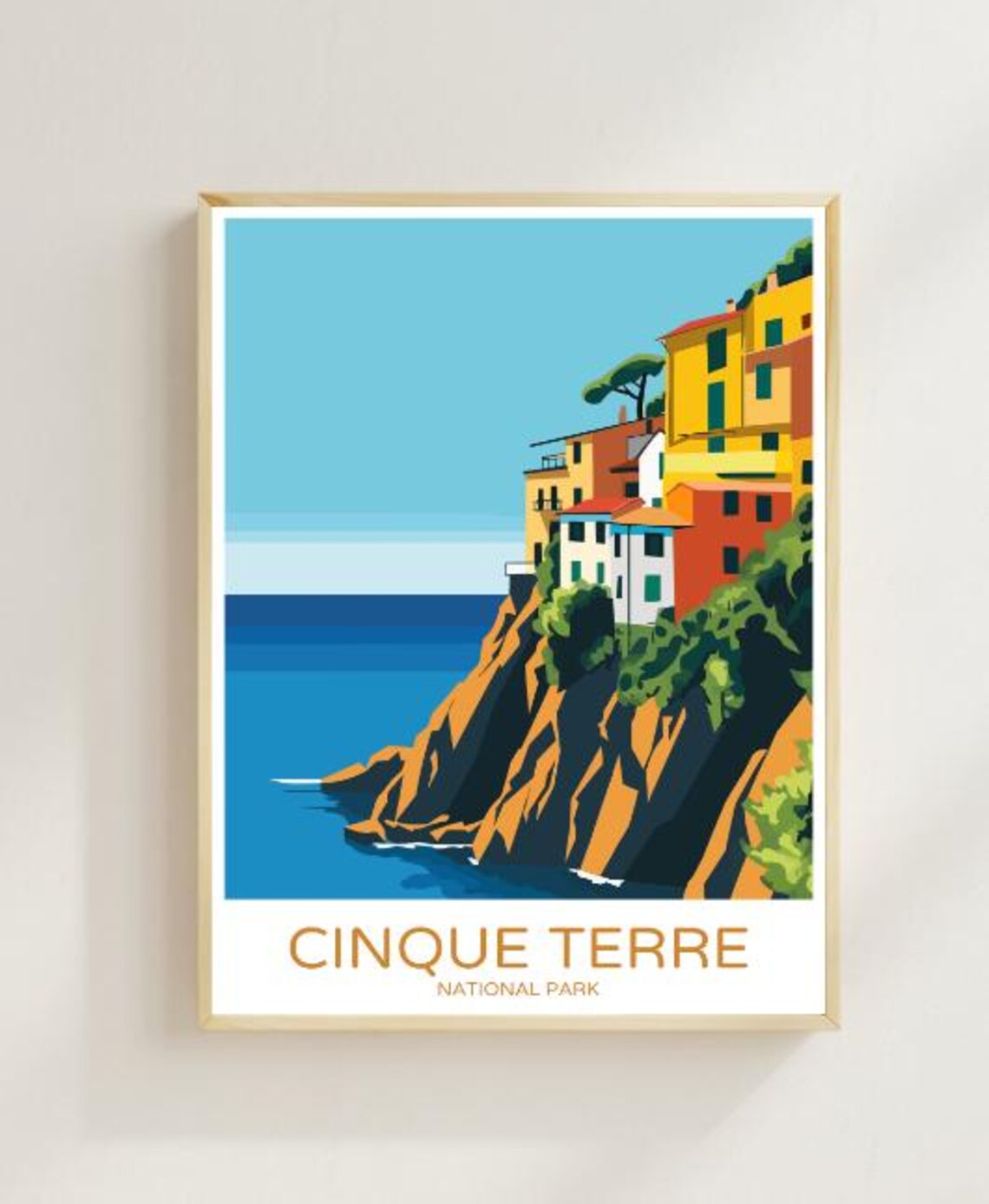 Cinque Terre National Park Cliffside Village Sea Travel Poster