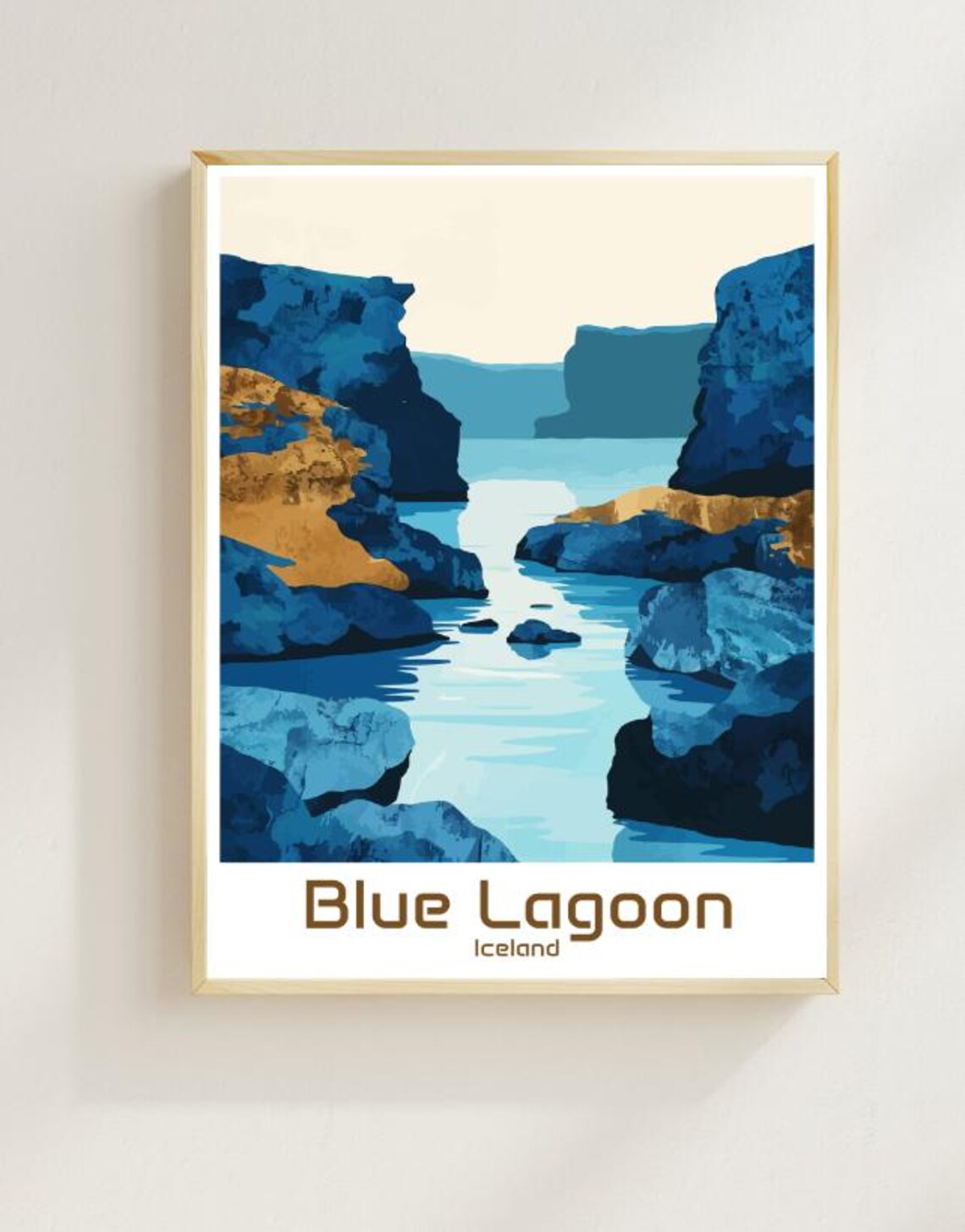 Blue Lagoon Iceland Geothermal Milky Blue Water Travel Poster