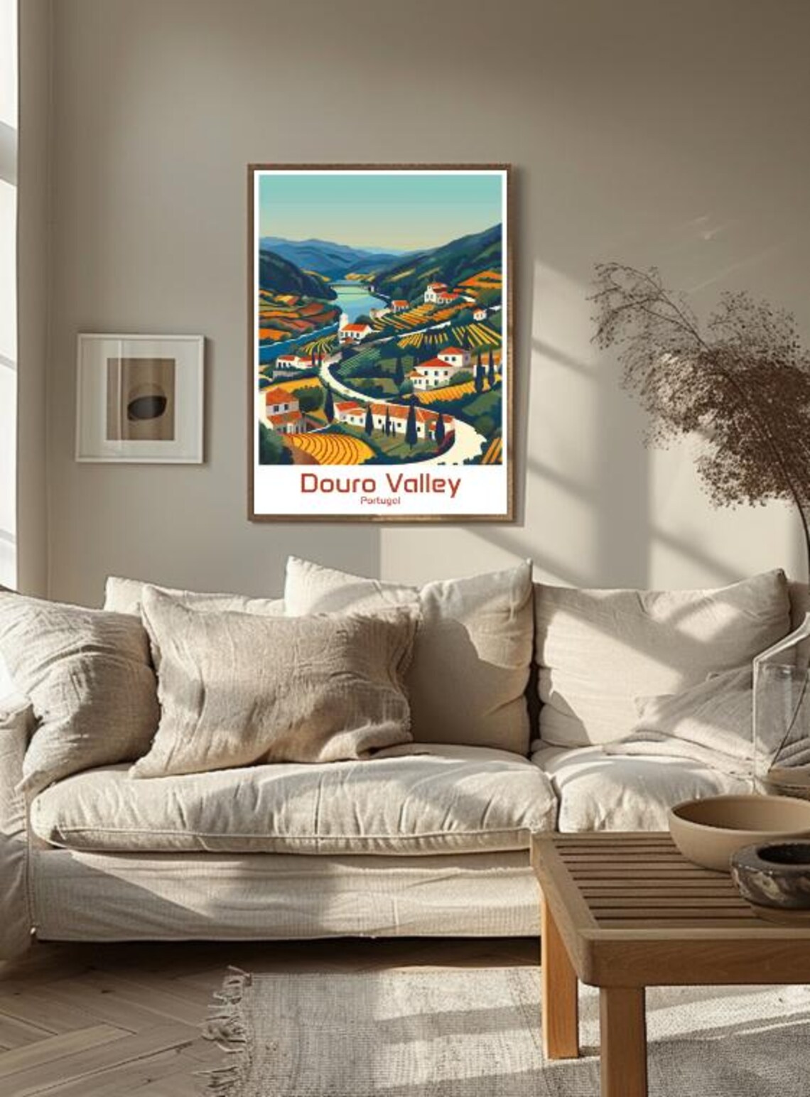 Douro Valley Portugal Terraced Vineyards River View Travel Poster - Image 3