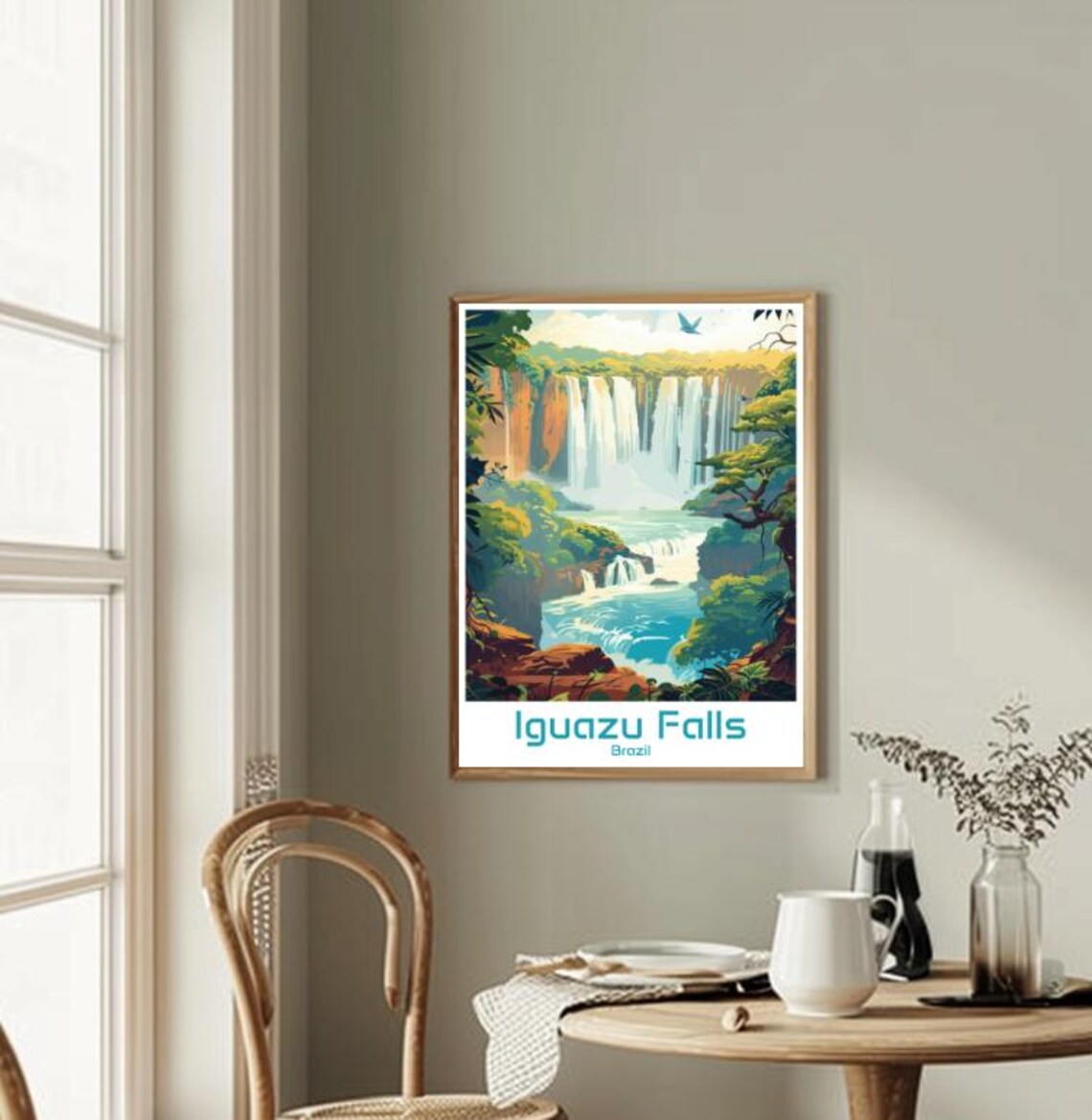 Iguazu Falls Brazil Travel Poster Stunning Wall Art Of Waterfalls Nature Iguazu National Park Print - Image 2
