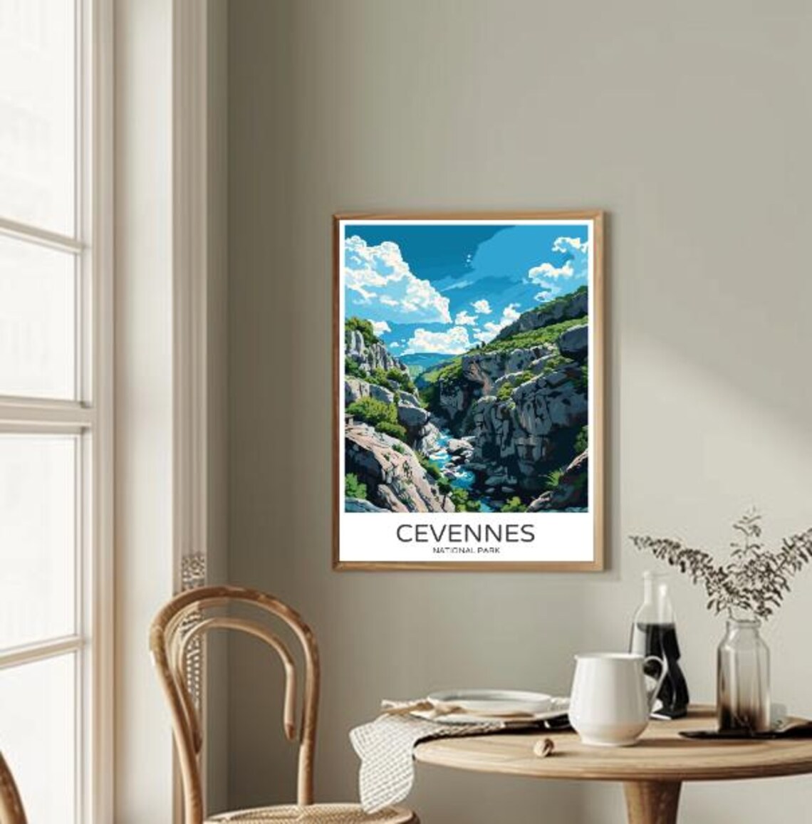 Cevennes National Park France Poster Rocky Gorge And River View - Image 2