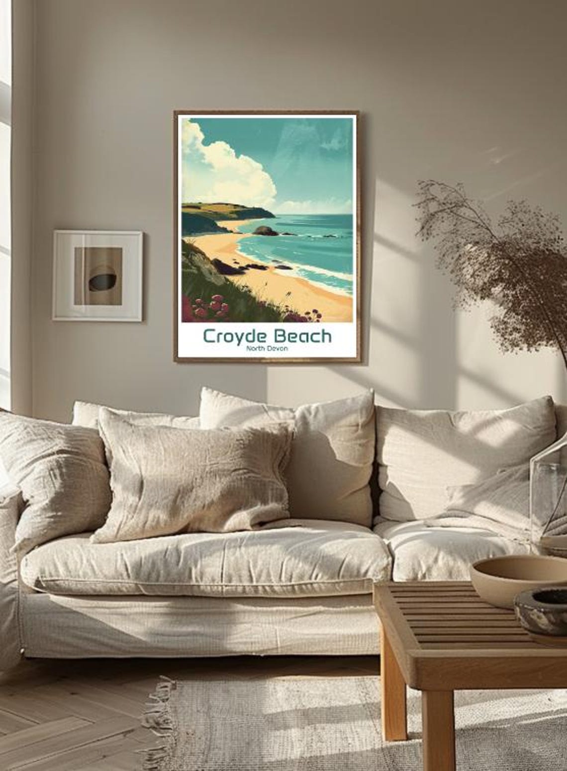 Croyde Beach North Devon Surf Coast Seaside Landscape Travel Poster - Image 3