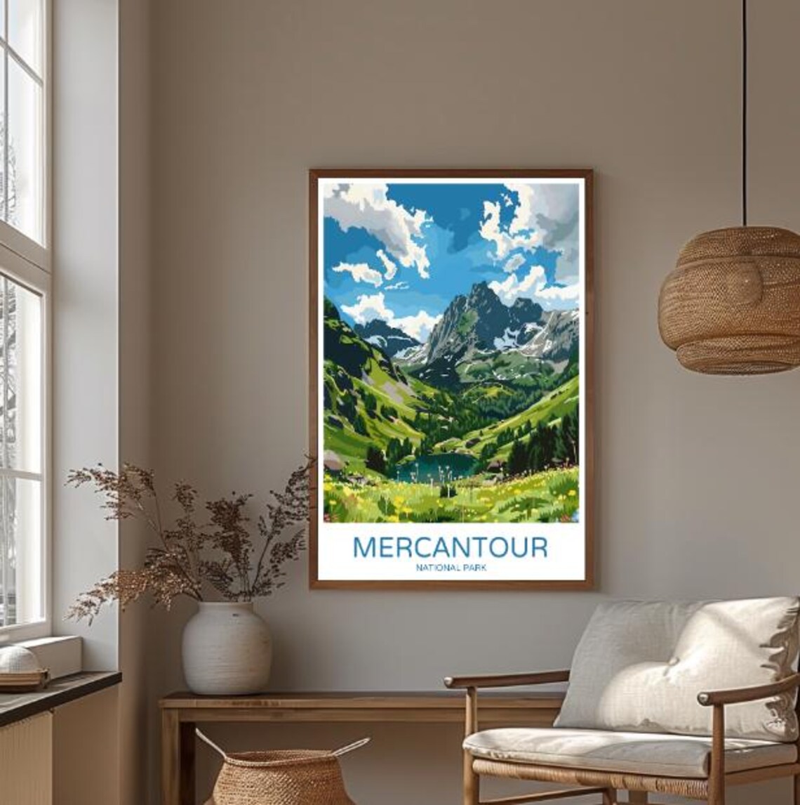 Mercantour National Park Alpine Valley and Lake Travel Poster - Image 3