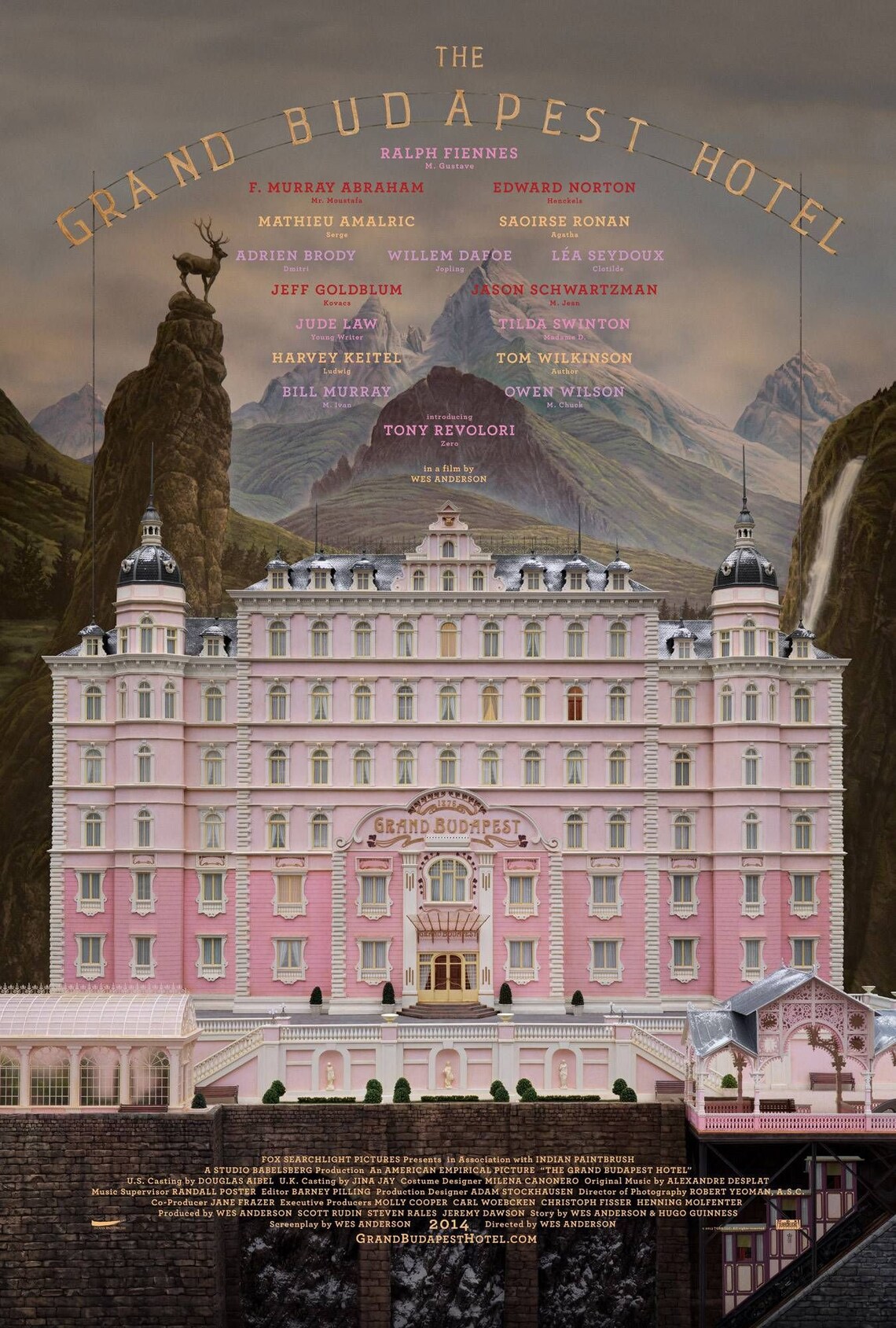 The Grand Budapest Hotel 2014 Wes Anderson Official Film Poster