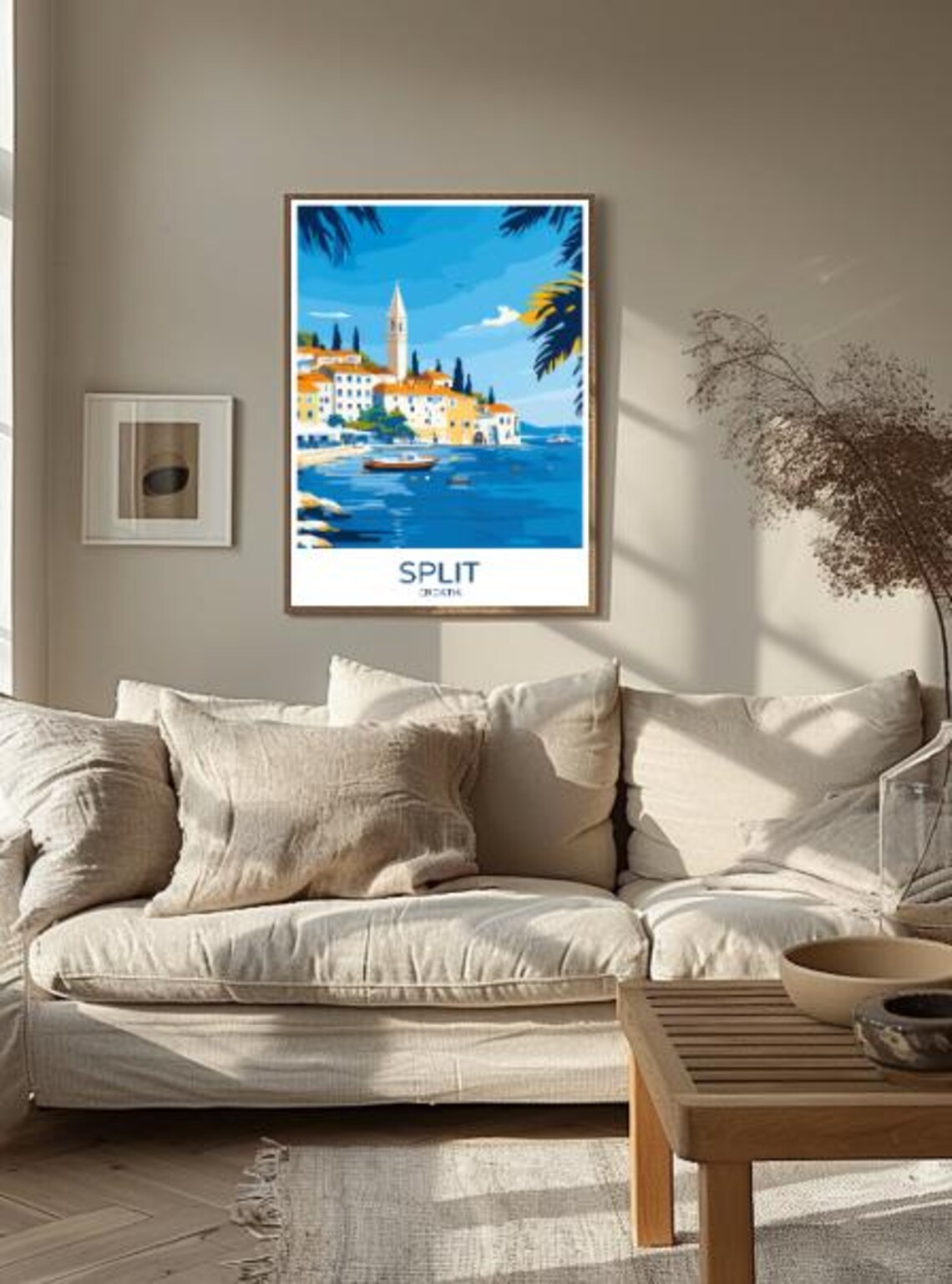 Split Croatia Seaside Old Town With Bell Tower Travel Poster - Image 2