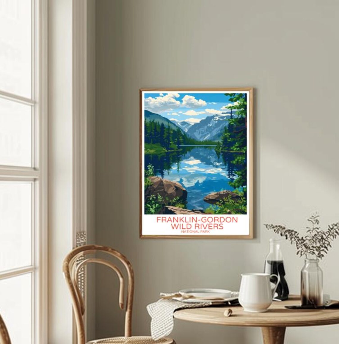 Franklin Gordon Wild Rivers National Park Tasmania Lake Poster - Image 2
