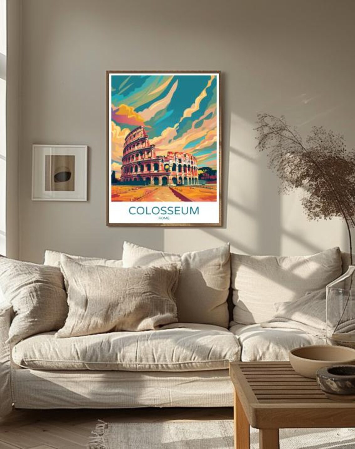 Colosseum Rome Italy Ancient Roman Landmark Sunset Clouds Poster - Image 3
