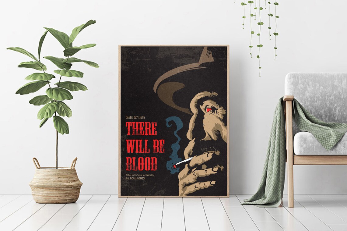 There Will Be Blood Film Art Daniel Day Lewis Portrait Movie Poster - Image 2