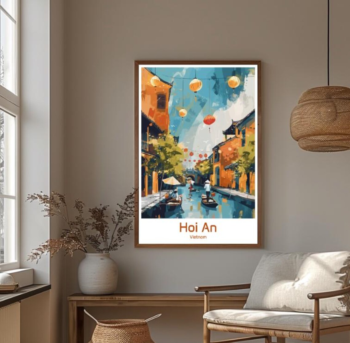 Hoi An Vietnam Lantern Lit Canal In The Old Ancient Town Poster - Image 4