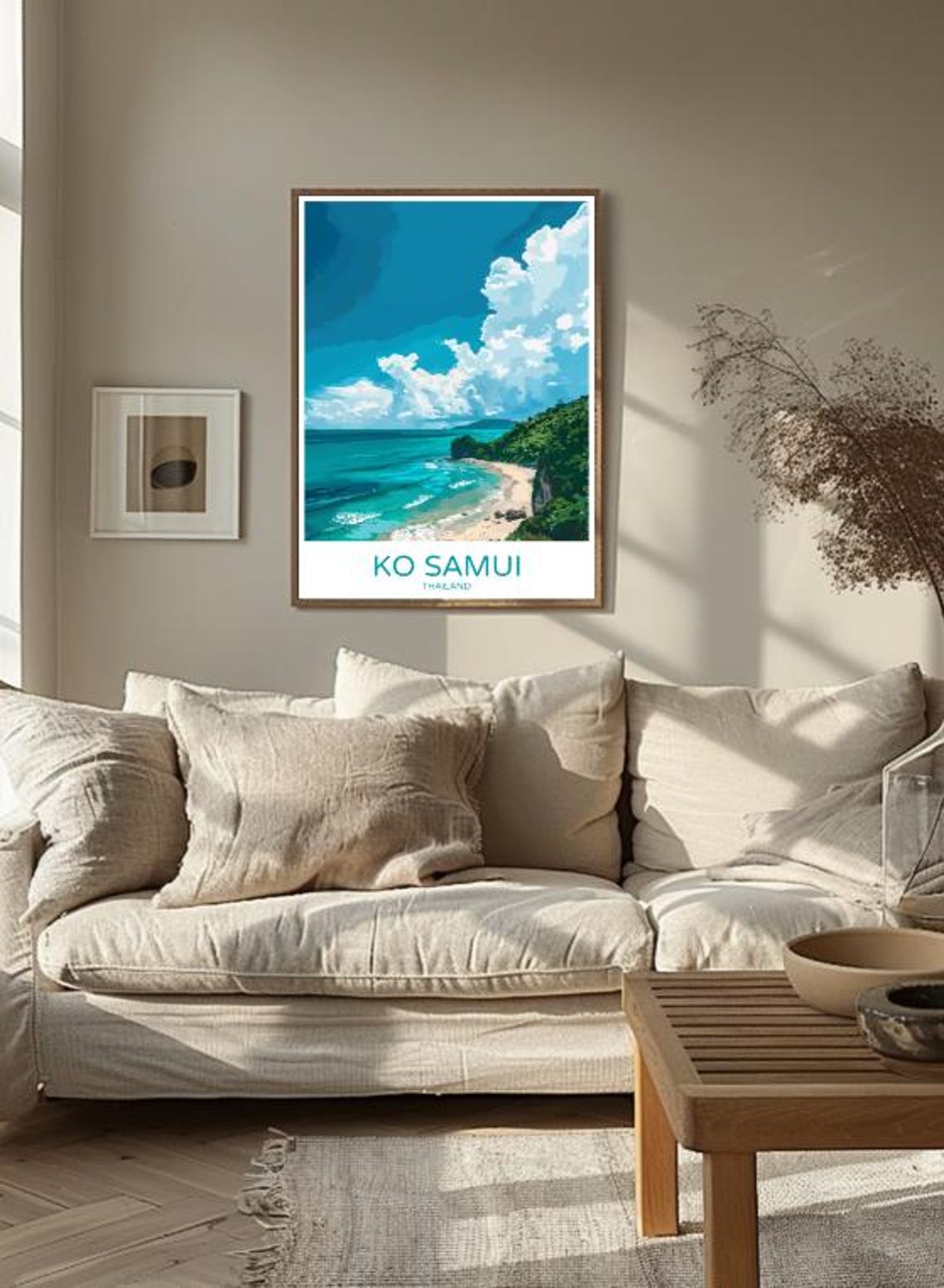 Ko Samui Thailand Tropical Beach with Chaweng Bay Travel Poster - Image 2