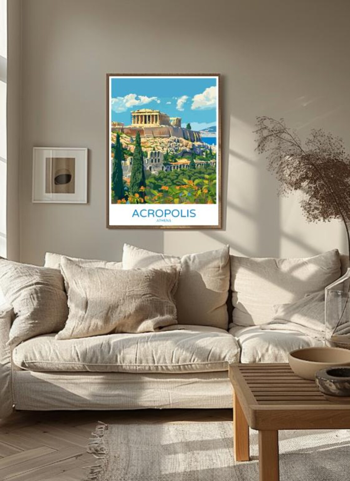 Acropolis Parthenon Athens Illustrated Ancient Landmark Travel Poster - Image 2