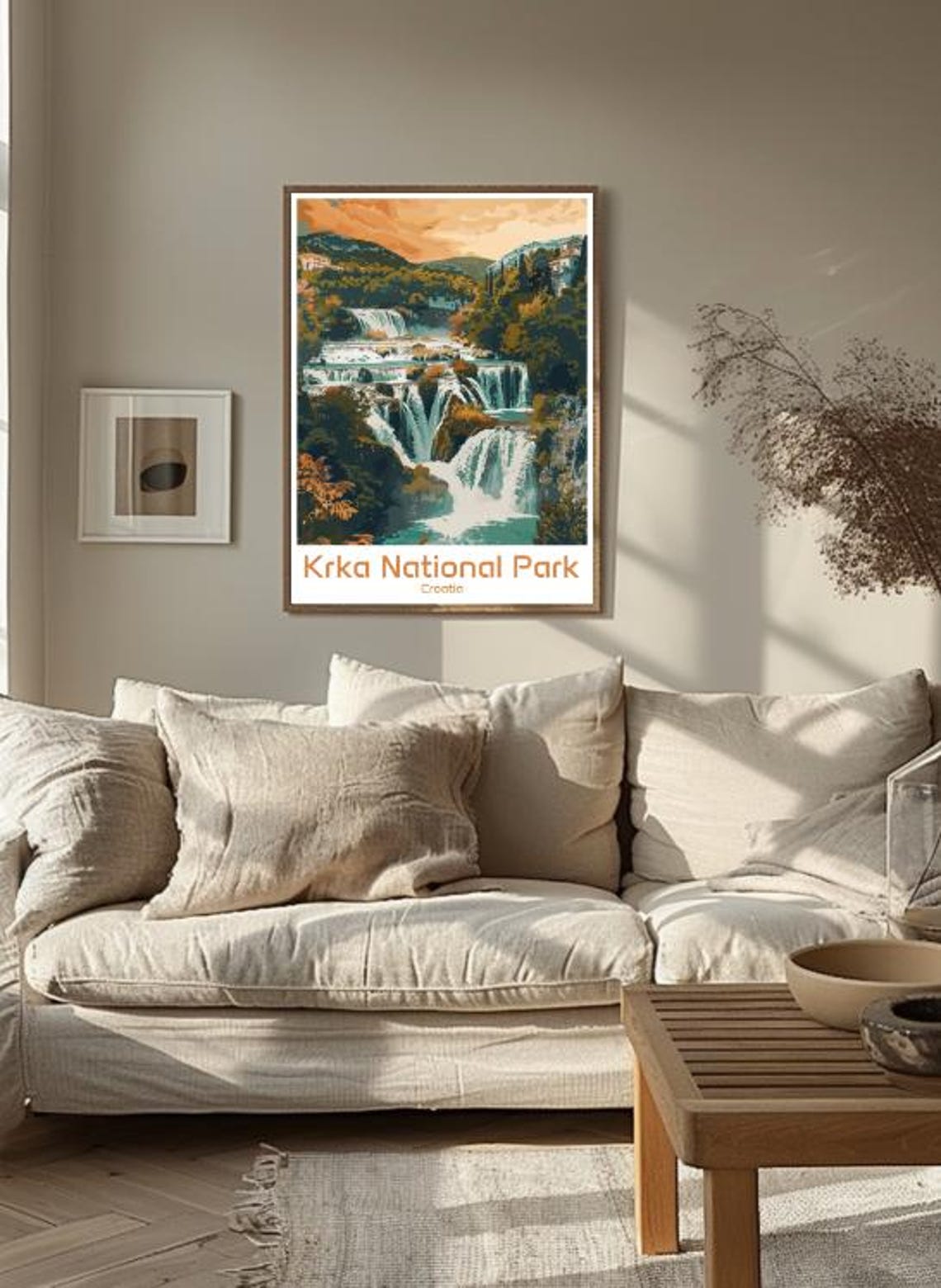 Krka National Park Croatia Tiered Waterfalls Valley Scenic Poster - Image 3