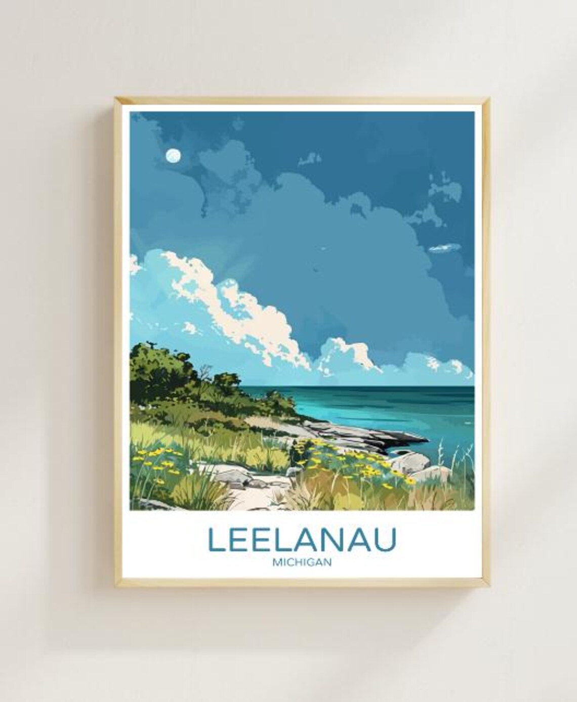 Leelanau Michigan Lake Michigan Shoreline Wildflowers Meadow Poster