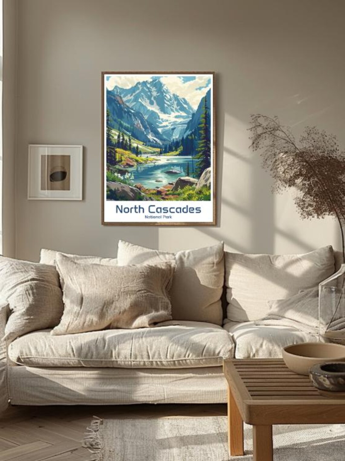 North Cascades National Park Glacial Lake Mountain Scenic Poster - Image 3